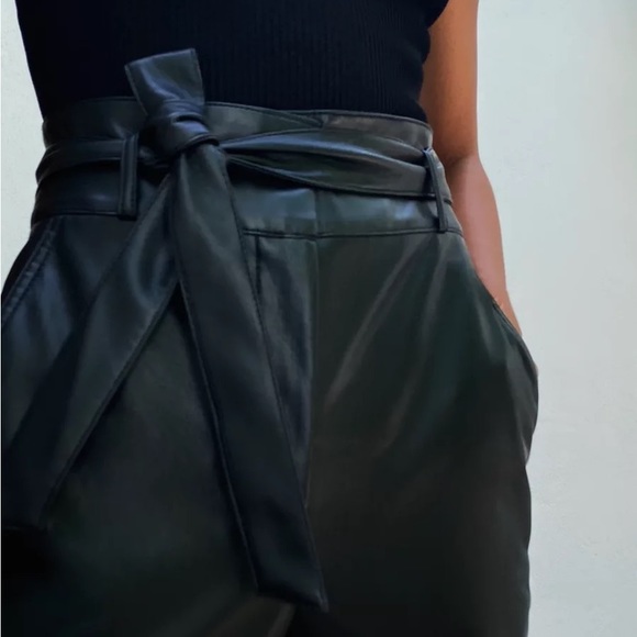 Babaton Vegan Leather Belted Pant - Picture 5 of 6